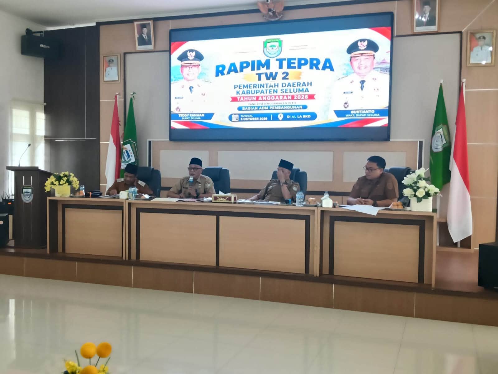 Sekda Seluma Pimpin Rapim TEPRA Triwulan II 2026, Minta Seluruh OPD Kebut Realisasi Anggaran