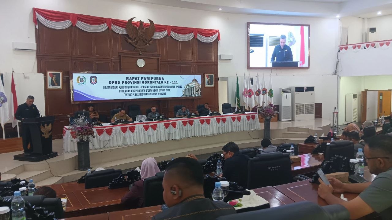 DPRD Gorontalo Bahas Perubahan Perda Perizinan Berusaha di Rapat Paripurna ke-111, Perkuat Kepastian Hukum Pelaku Usaha