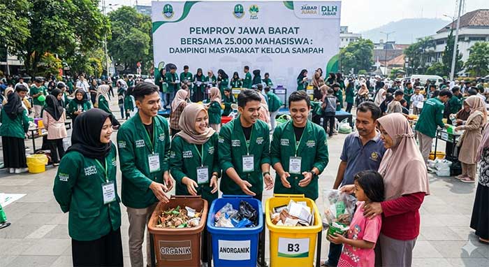 Pemprov Jabar Kerahkan 25.000 Mahasiswa Dampingi Warga Kelola Sampah Bandung Raya Mulai Oktober 2026