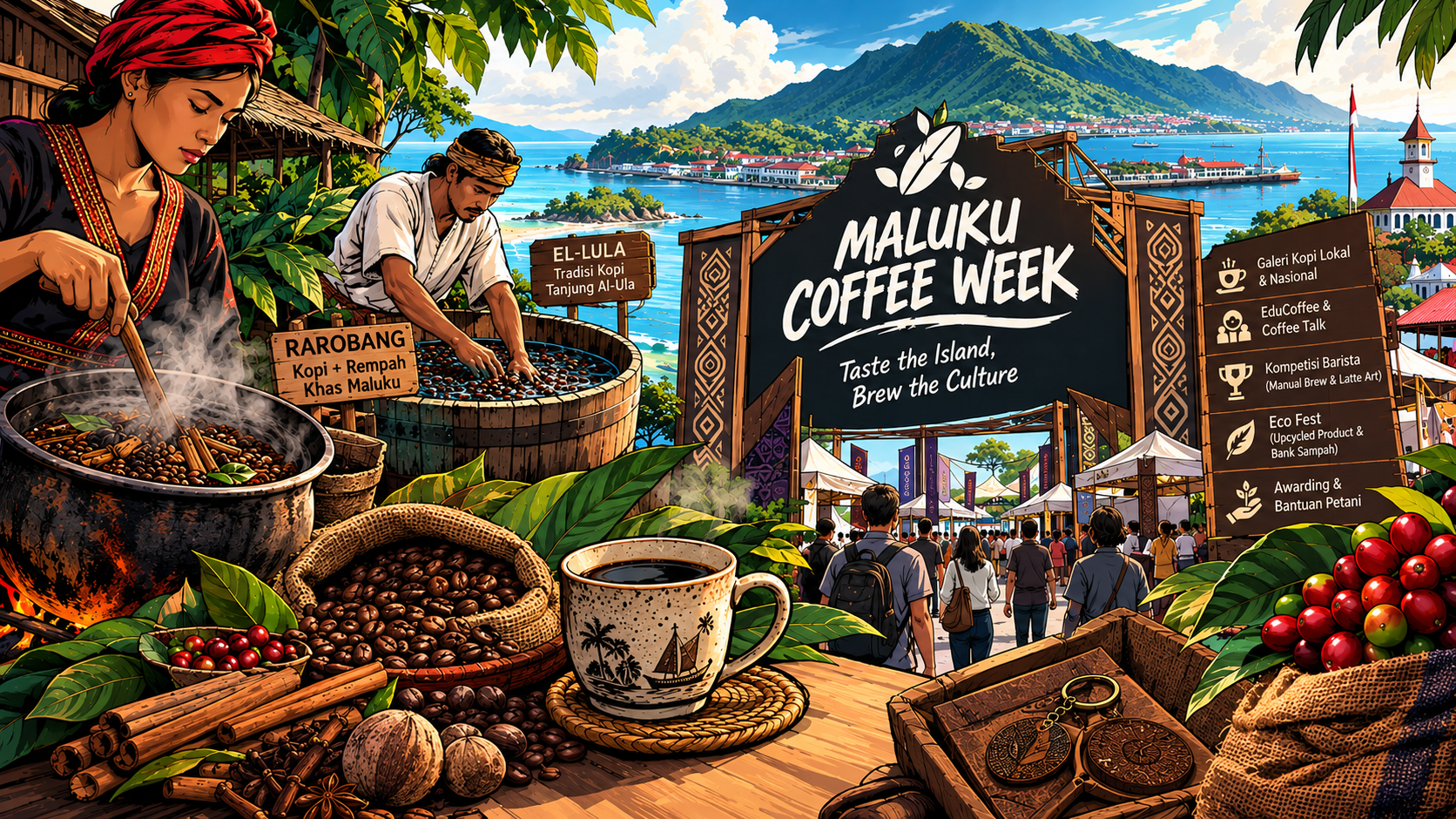 Maluku Coffee Week Digelar Perdana di Ambon 6-8 November, Angkat Tradisi Raraobang dan El-Lula