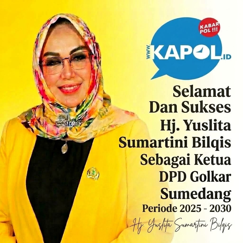 Hj. Yuslita Sumartini Bilqis Pimpin DPD Golkar Sumedang 2025–2030, Perempuan Pertama di Kursi Ketua