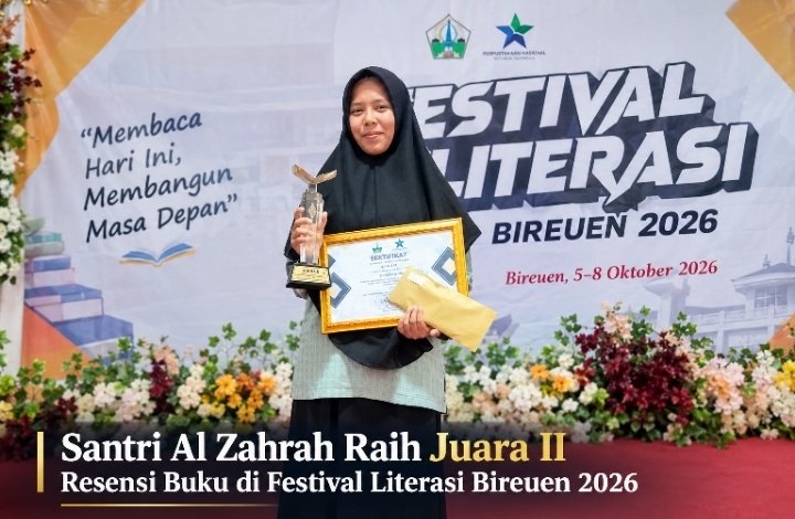 Santri Al Zahrah Bireuen Juara II Resensi Buku Tingkat SMA, 39 Peserta Berlomba