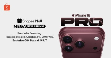 Pre-Order iPhone 18 Pro dan Pro Max Dibuka di Shopee Mulai 7 Oktober 2026
