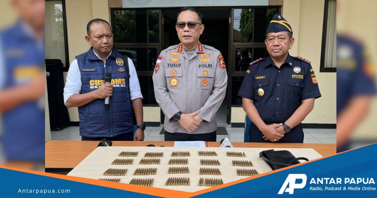 Bea Cukai Jayapura Serahkan 200 Butir Amunisi Kaliber 5,56 ke Polda Papua, Satgas Damai Cartenz Dalami Jaringan