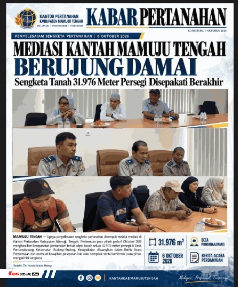 Kantah Mamuju Tengah Mediasi Sengketa Tanah 31.976 Meter Persegi, Hj Halima dan Irwan Sepakat Berdamai