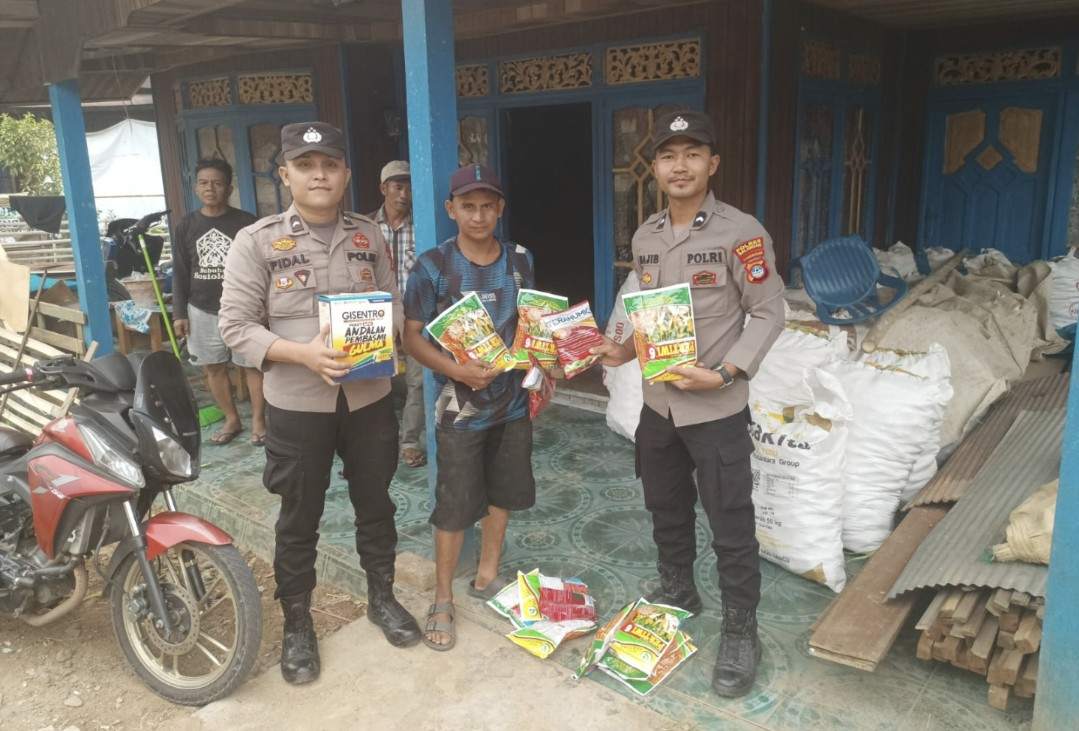 Polres Balangan Salurkan Bibit Jagung ke Petani Tebing Tinggi, Pendampingan Berjalan Sejak Pertengahan 2025