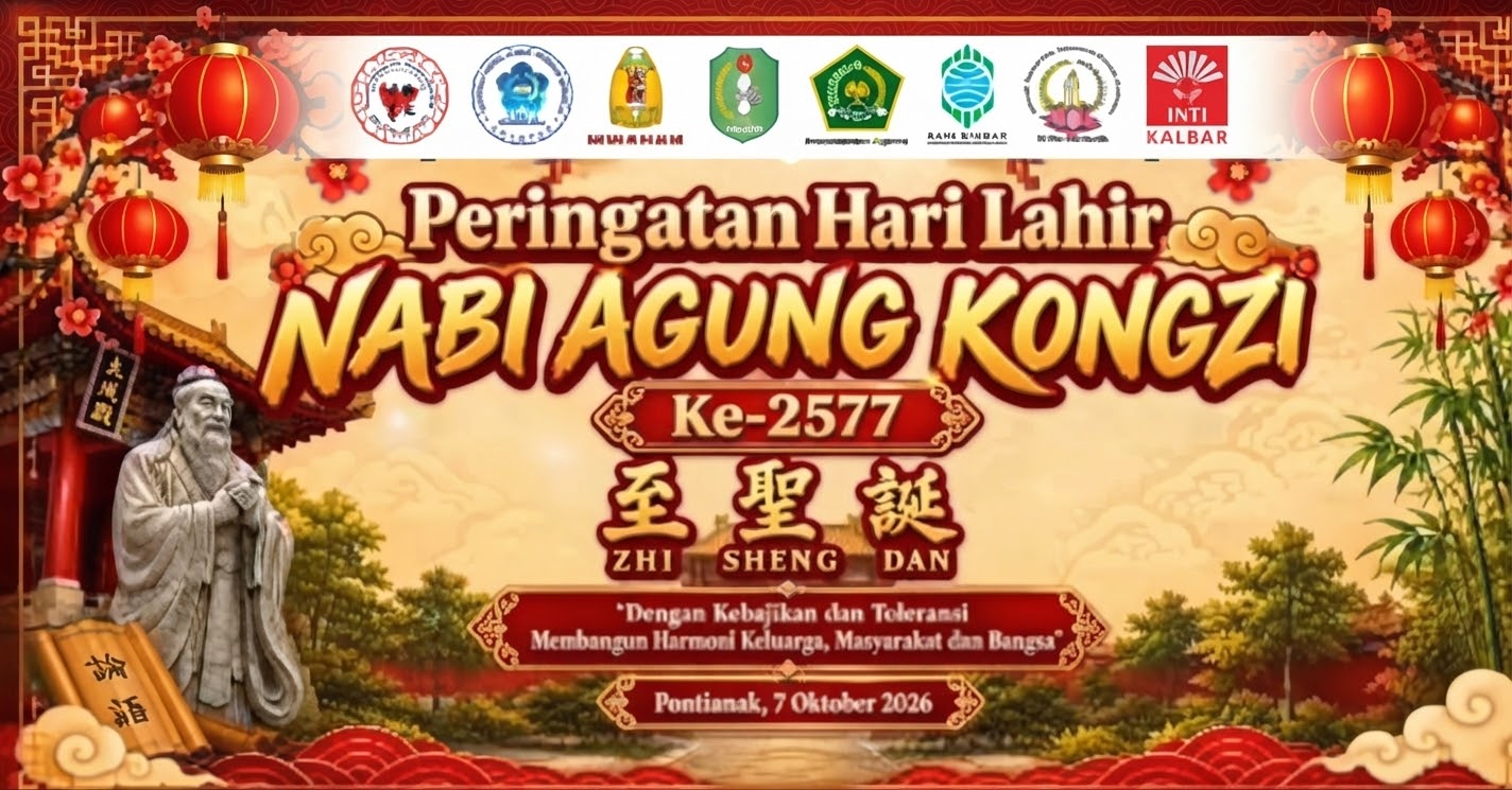 Perayaan Hari Lahir Nabi Kongzi ke-2577 Kongzili di Pendopo Gubernur Kalbar Berlangsung Khidmat