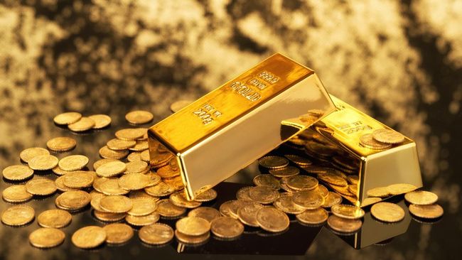 Harga Emas Antam Turun Rp25.000 Jadi Rp2.565.000 per Gram