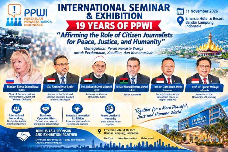 PPWI Genap 19 Tahun, Bandar Lampung Jadi Tuan Rumah Peringatan Pewarta Warga untuk Perdamaian