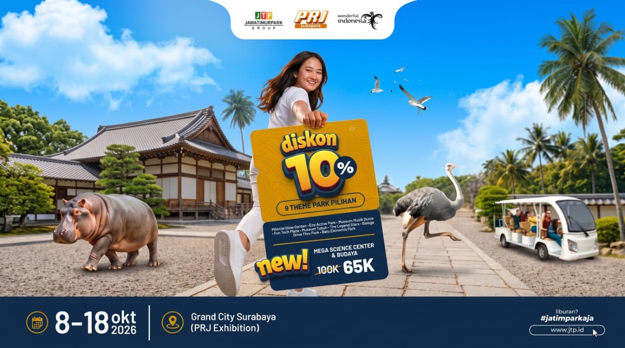 Jatim Park Group Promo Tiket PRJ Surabaya 2026, Mega Science Center Rp65 Ribu