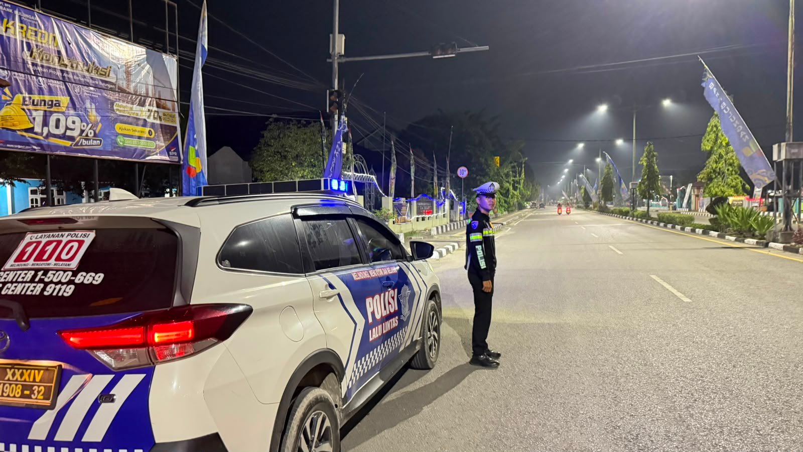 Sat Lantas Polresta Bulungan Kerahkan 7 Personel Patroli Blue Light di Tanjung Selor, Sasar Balap Liar dan Knalpot Brong