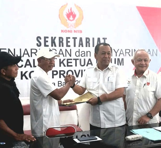Mori Hanafi Resmi Daftar Calon Ketua Umum KONI NTB, Diwakili Tim Pemenangan ke Sekretariat TPP