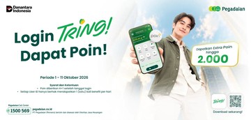 Tring! by Pegadaian Genap Setahun, Login Harian Berhadiah Extra Poin