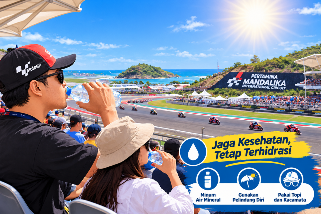 Cuaca Terik di MotoGP Mandalika 2026, BMKG Imbau Penonton Jaga Hidrasi
