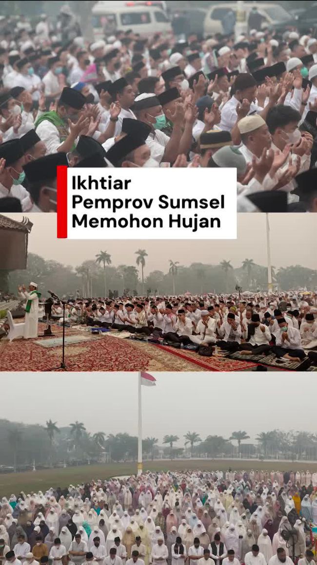 Pemprov Sumsel Gelar Salat Istisqa di Griya Agung Palembang, Ikhtiar Mohon Hujan di Tengah Kabut Asap Karhutla