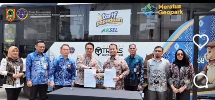 Dishub Kalsel dan Bank Kalsel Luncurkan Tarif Papadaan, Dorong Transportasi Publik Lebih Terjangkau