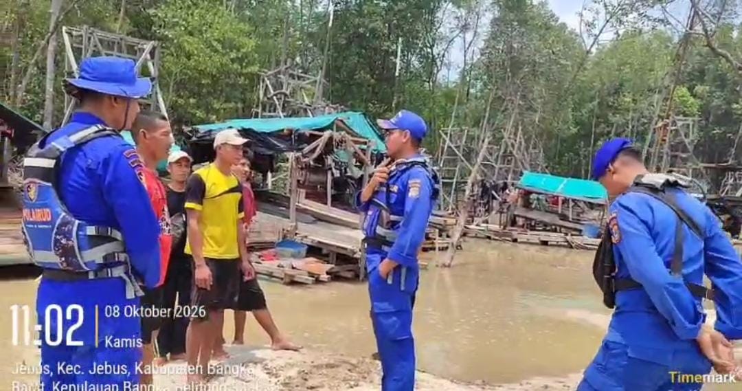 Polres Bangka Barat Ultimatum Warga DAS Kampak Jebus: Izin Tambang Belum Terbit, Jangan Nekat Bekerja