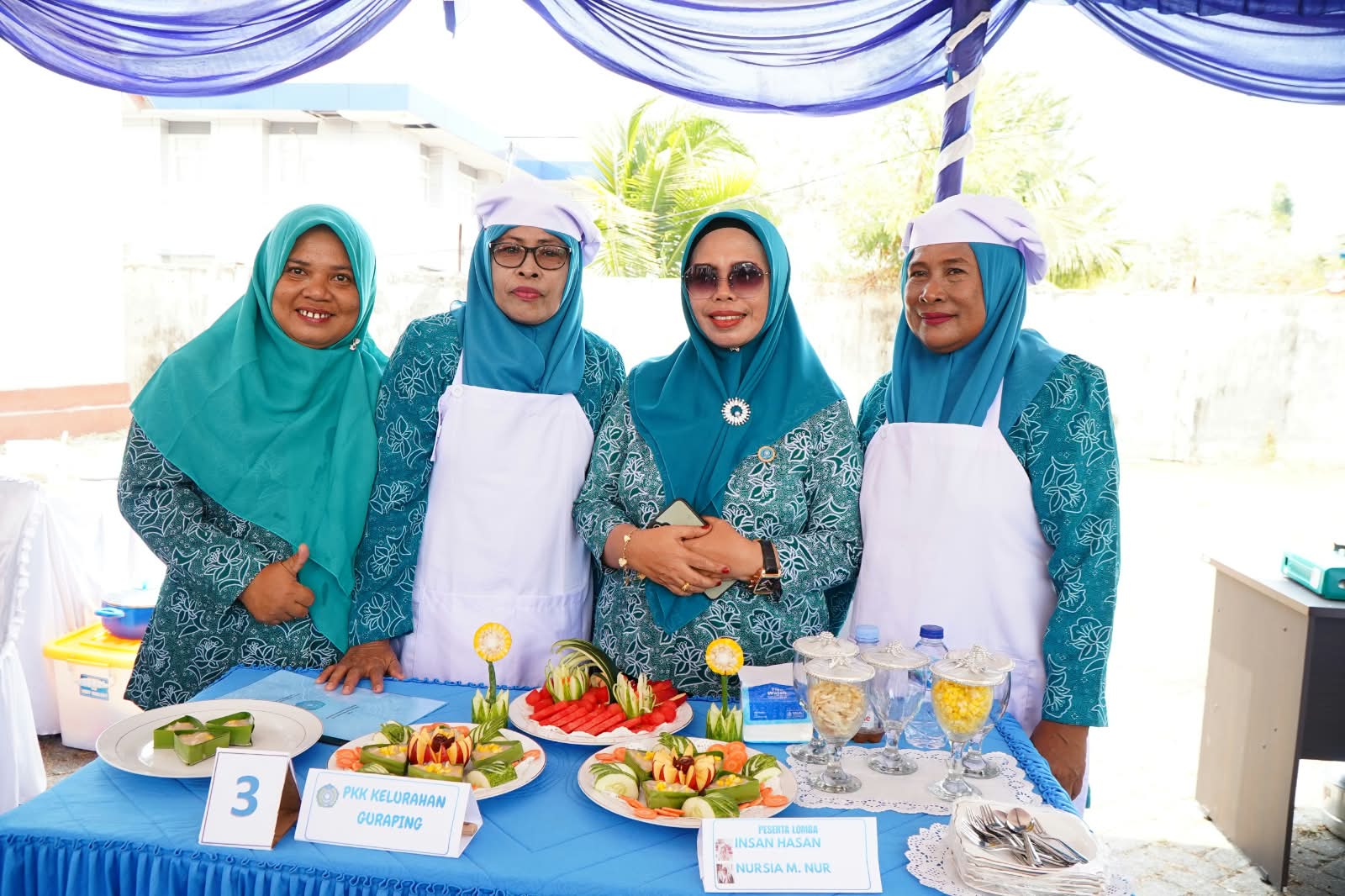 Ketua TP PKK Tidore Dampingi 10 Delegasi Oba Utara di Lomba Menu B2SA Maluku Utara
