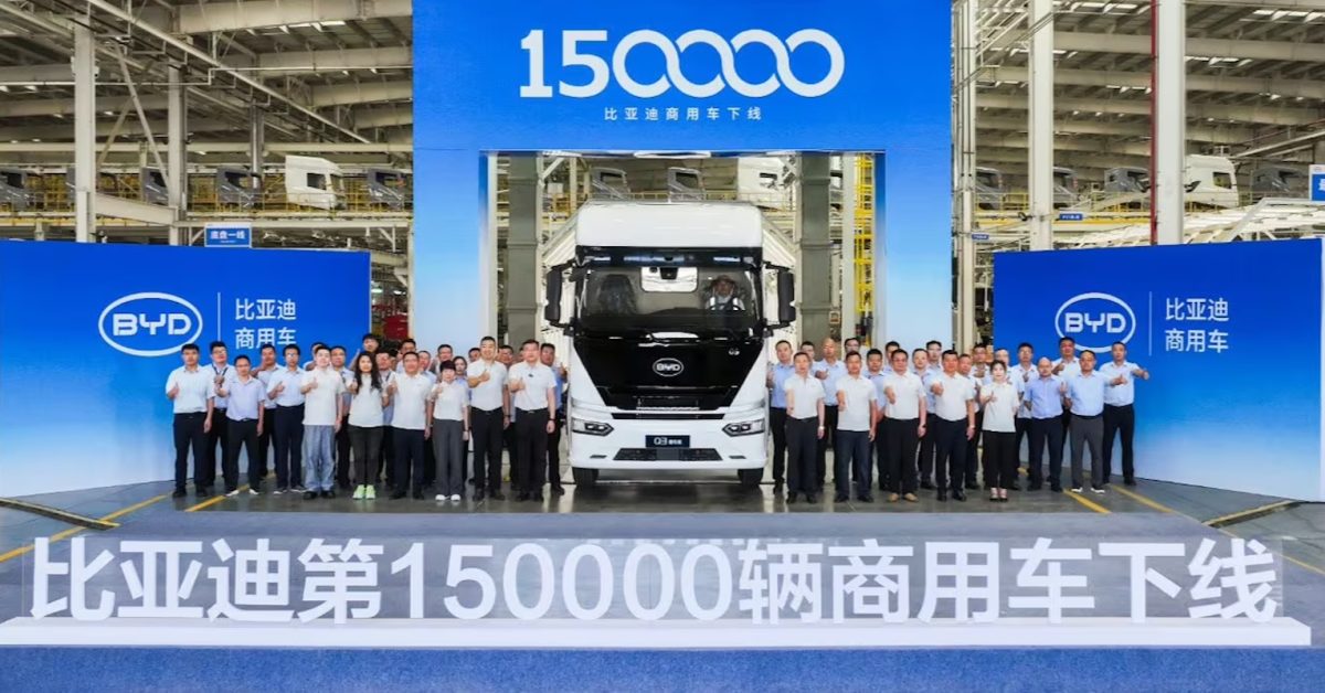 Pabrik Huai'an Cetak Truk Listrik BYD ke-150.000, Model Q3 Jadi Penanda