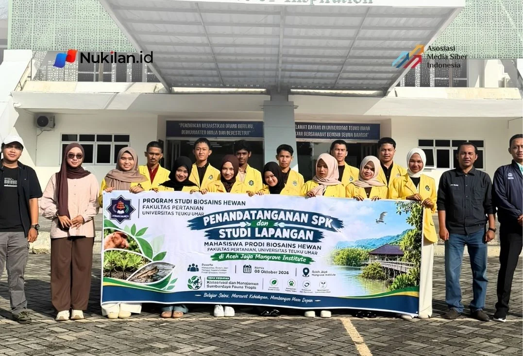 Mahasiswa Biosains Hewan UTU Pelajari Ekosistem Pesisir di Mangrove Aceh Jaya, Teken Kerja Sama dengan AMI