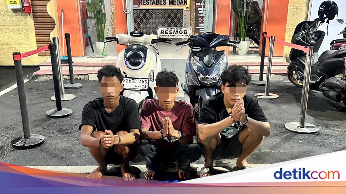 Polrestabes Medan Ringkus 3 Remaja Begal Motor di Deli Serdang, Hasil Kejahatan Dipakai Beli Sabu dan Biayai Keluarga Pacar