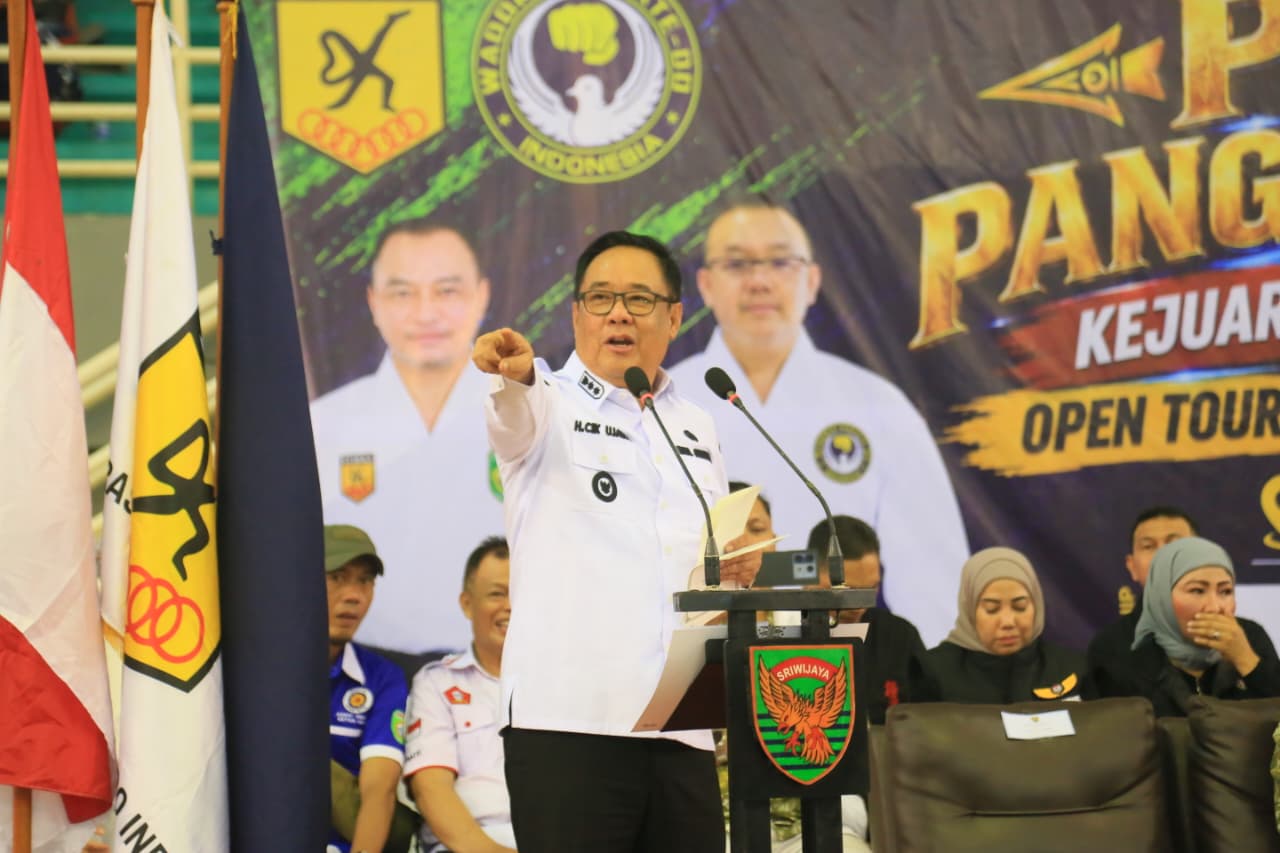 Wagub Sumsel Cik Ujang Buka Kejuaraan Karate Wadokai 2026, 900 Peserta dari 17 Kabupaten Kota Berlaga
