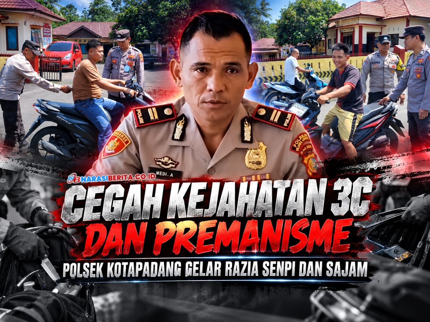 Polsek Kotapadang Razia Senpi dan Sajam di Depan Mako, Nihil Temuan Barang Berbahaya