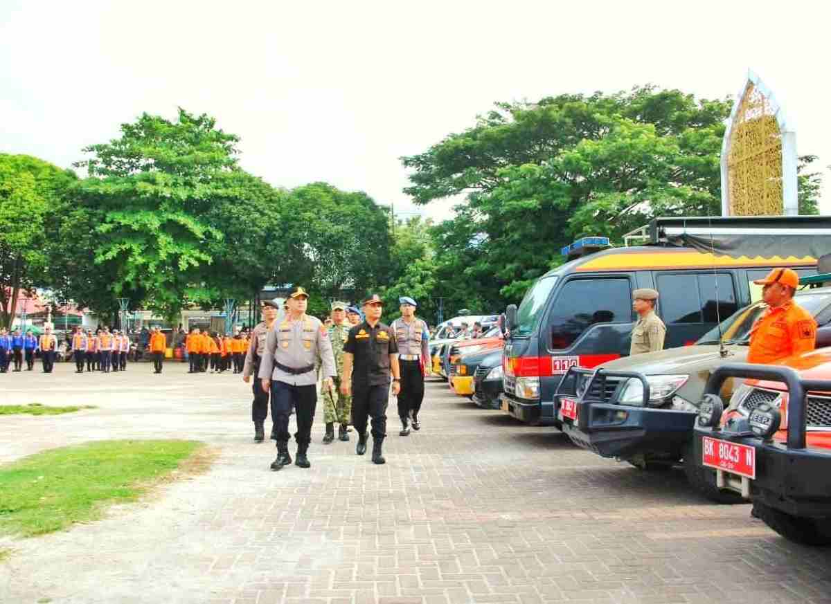 Kapolres Tebing Tinggi Gelar Apel Kesiapsiagaan Bencana, Personel dan Sarana Dicek Menyeluruh