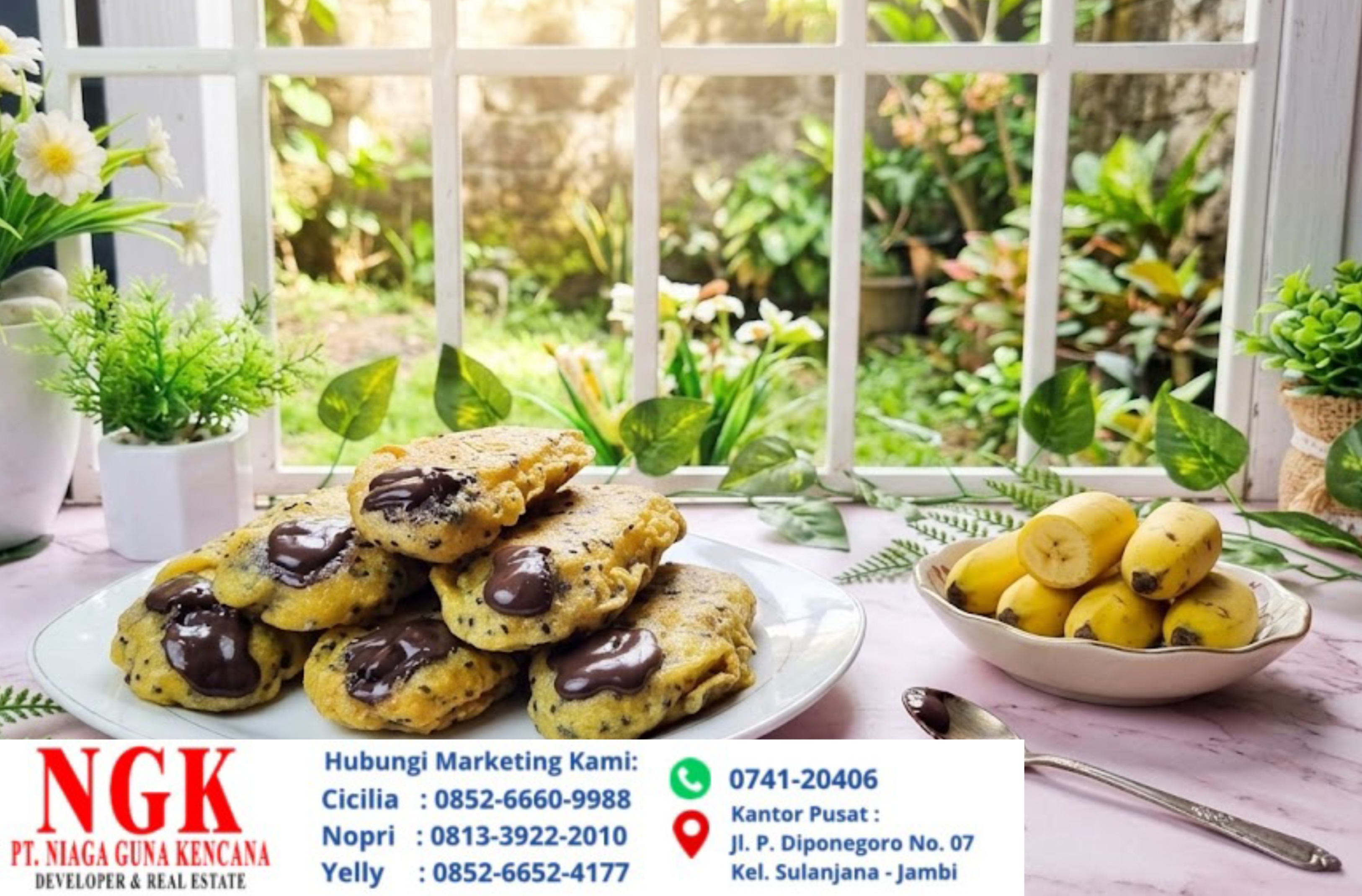 Resep Pisang Goreng Kopong Wijen Lumer, Camilan Renyah Berongga dengan Isian Cokelat Legit