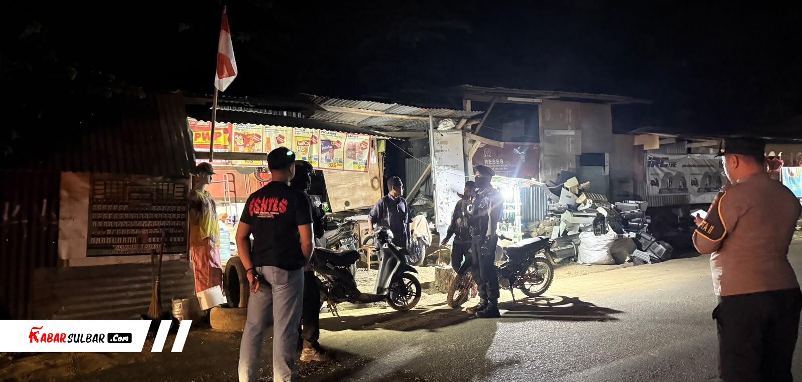 Polresta Mamuju Bubarkan Musik Bervolume Tinggi di Jalan Kurungan Bassi Usai Aduan Warga ke Call Center 110