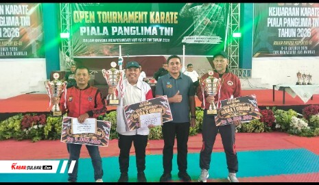 Kejuaraan Karate Piala Panglima TNI 2026 di Mamuju Ditutup, Polda Sulbar Juara Umum dengan 3 Emas
