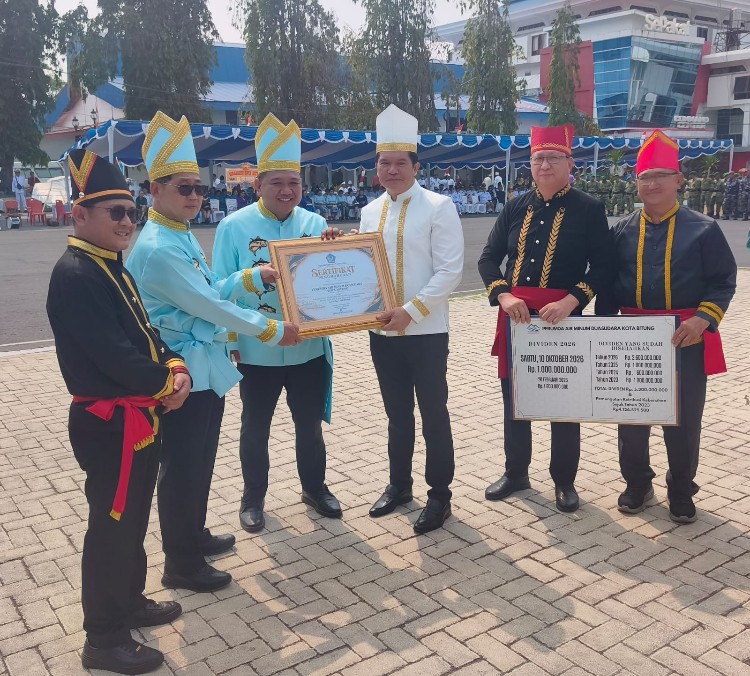Perumda Air Minum Duasudara Setor Dividen Rp 1 Miliar ke Pemkot Bitung saat HUT ke-36