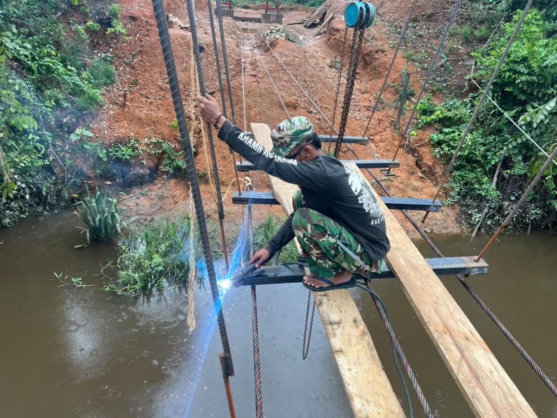 Jembatan Garuda Buong Baru Tana Tidung Masuki Tahap Pemasangan Besi Plat, Akses Warga Betayau Segera Terhubung
