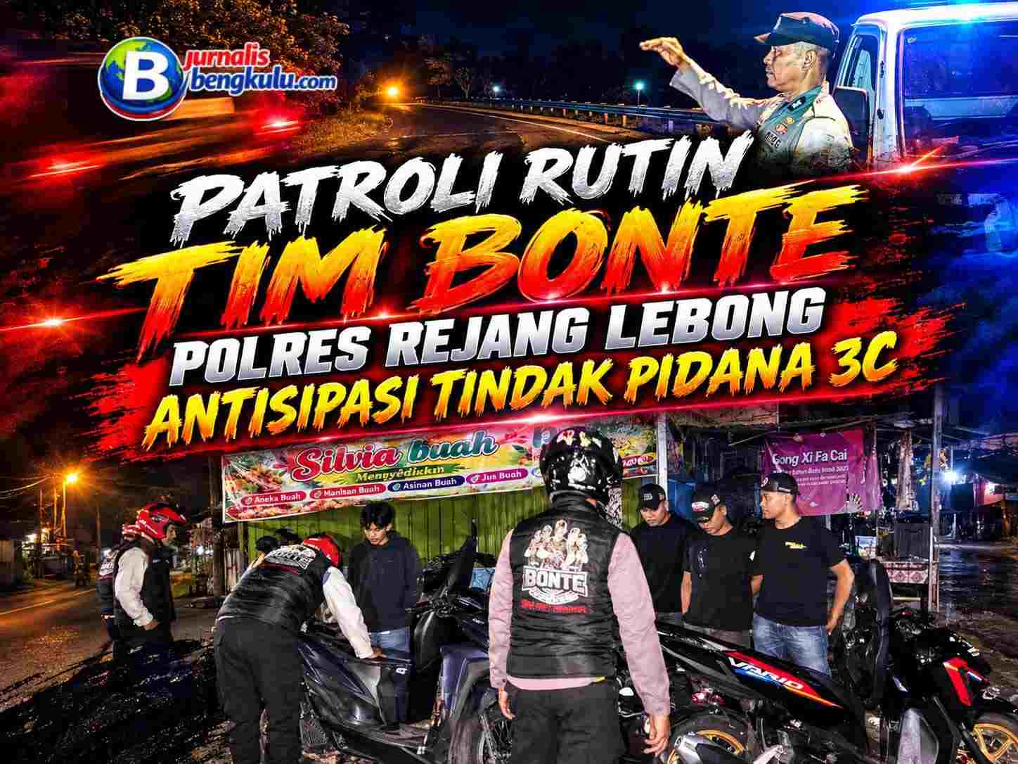 Sat Samapta Polres Rejang Lebong Patroli 25 Kelurahan dan Desa di 5 Kecamatan Curup Sepanjang 10-11 Oktober 2026
