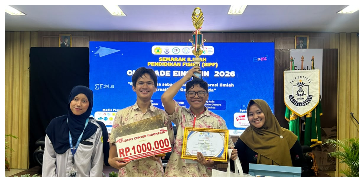 Dua Murid SMA Bosowa Al Azhar Cilegon Raih Juara Harapan 2 O'Einstein Fisika Untirta Tingkat Provinsi