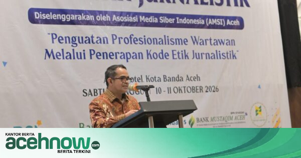 Plt Sekda Aceh Taufik Buka Pelatihan Kode Etik Jurnalistik AMSI, Tekankan Akurasi di Tengah Arus Informasi Cepat