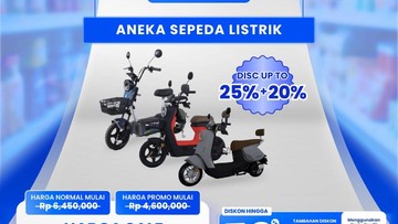 Transmart Full Day Sale 11 Oktober 2026 Diskon Sepeda Listrik hingga 70 Persen