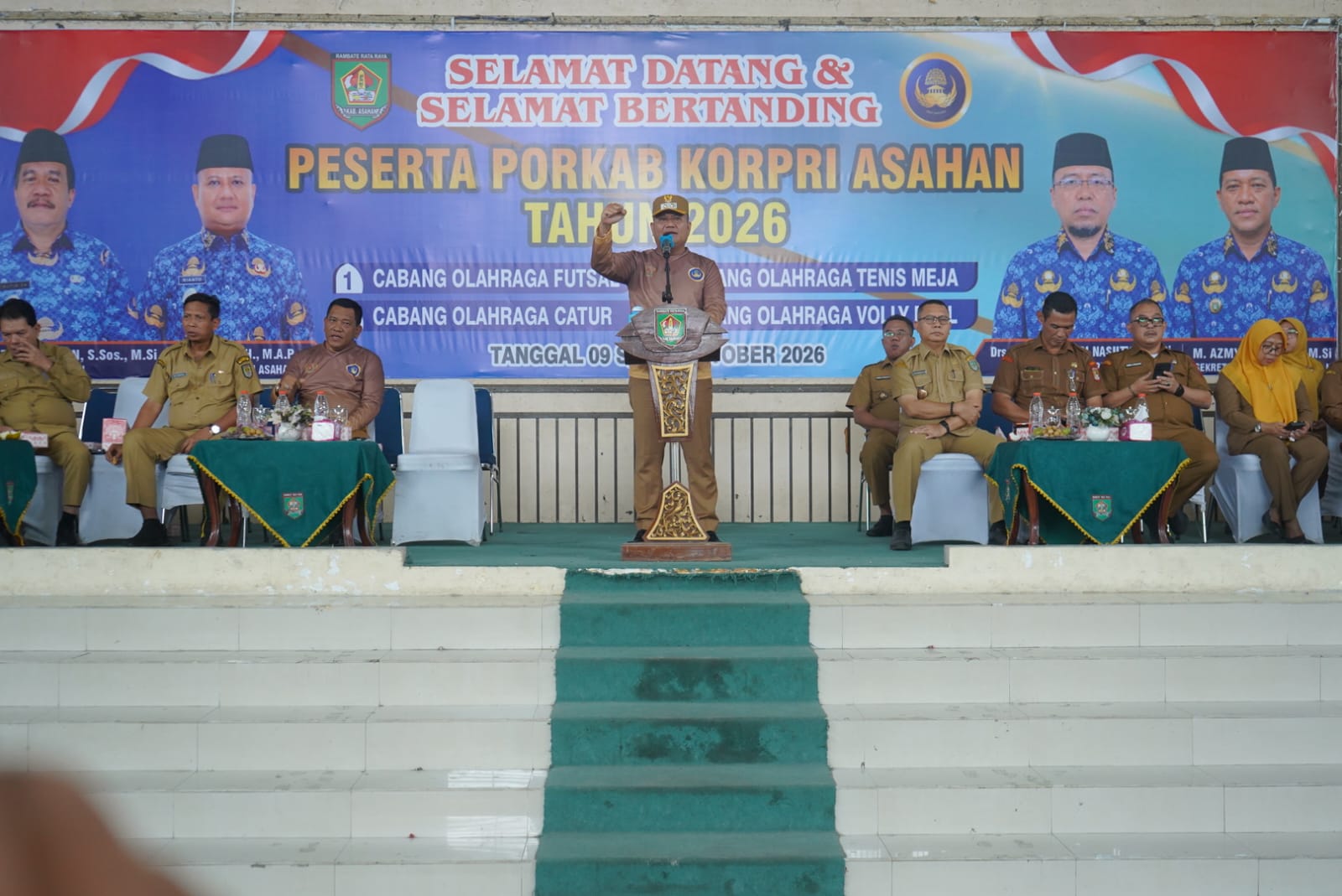 Wabup Asahan Buka PORKAB KORPRI 2026, 4 Cabang Olahraga Dipertandingkan di Kisaran