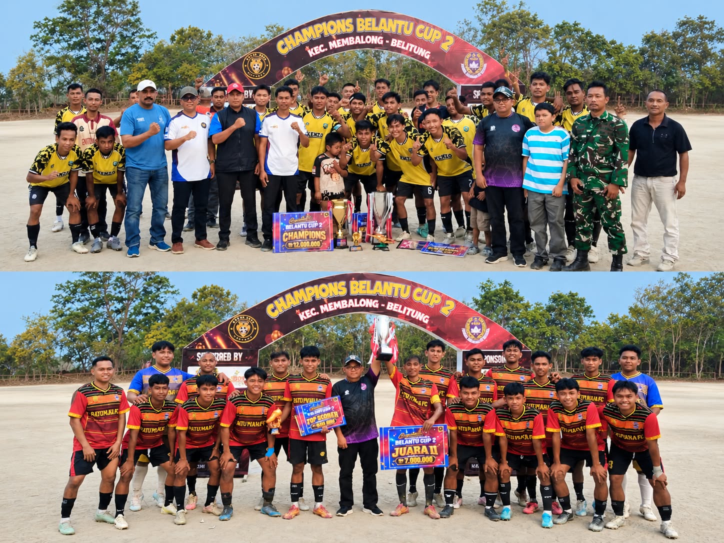 PORAP FC Juara BELANTU CUP 2 Tahun 2026 Usai Kalahkan BLANGKAS FC 2-0 di Lapangan Air Buntar Membalong