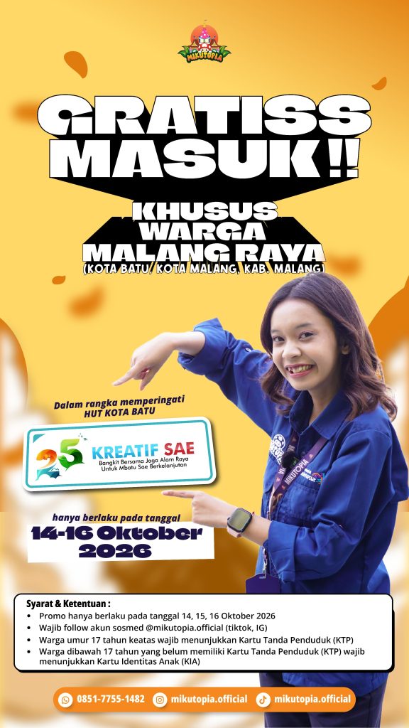 Mikutopia Kota Batu Bagi Tiket Gratis Warga Malang Raya 14-16 Oktober