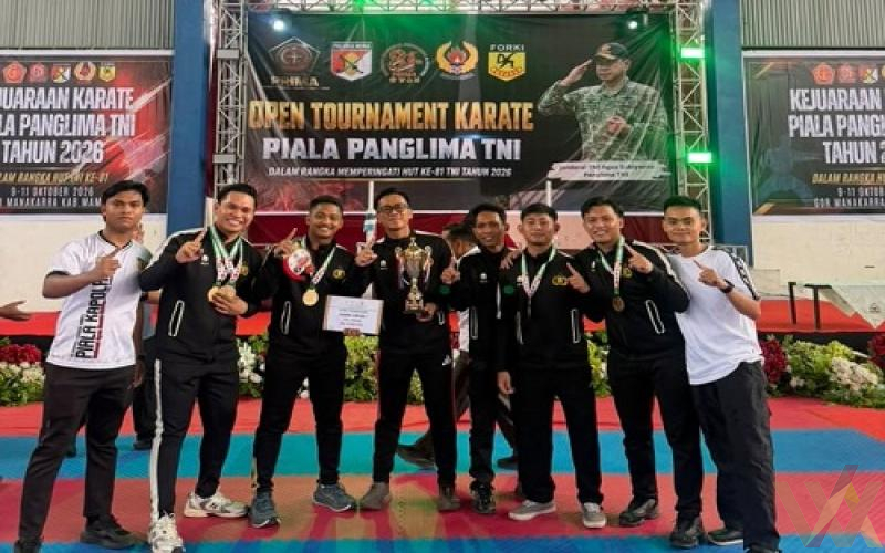 Kontingen Karate Polda Sulbar Juara Umum TNI-Polri di Piala Panglima TNI 2026, Raih 4 Emas dan 1 Perunggu