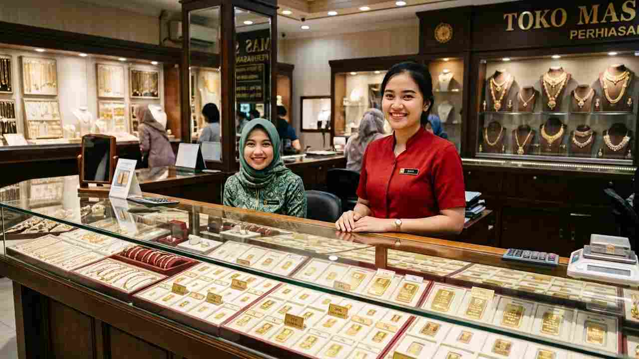 Harga Emas Pegadaian di Palembang Stagnan, Antam 1 Gram Rp2,631 Juta dan UBS Rp2,556 Juta