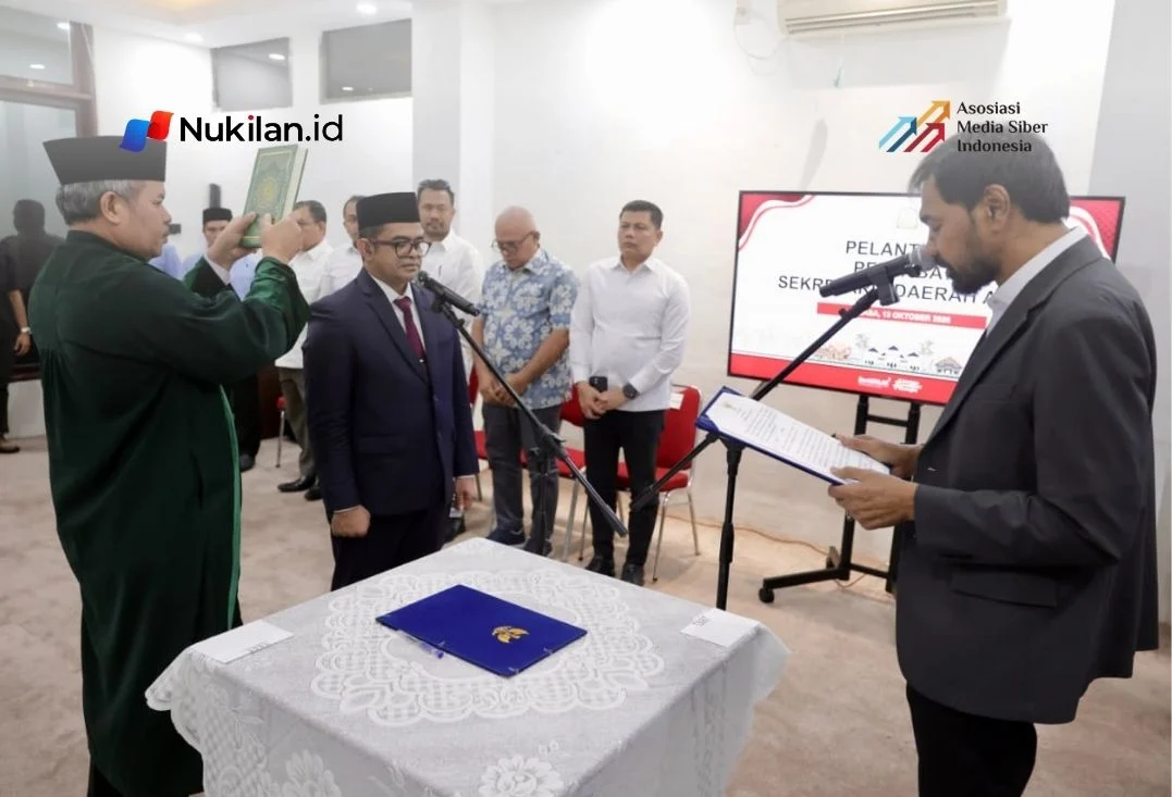 Gubernur Aceh Mualem Lantik Taufik sebagai Penjabat Sekda Aceh di Medan