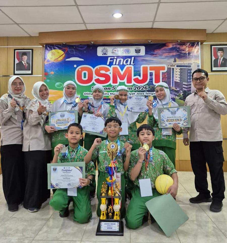 Murid SD Muhammadiyah PK Kottabarat Solo Borong 7 Penghargaan Olimpiade Sains Muhammadiyah Jateng, 3 Emas Dibawa Pulang