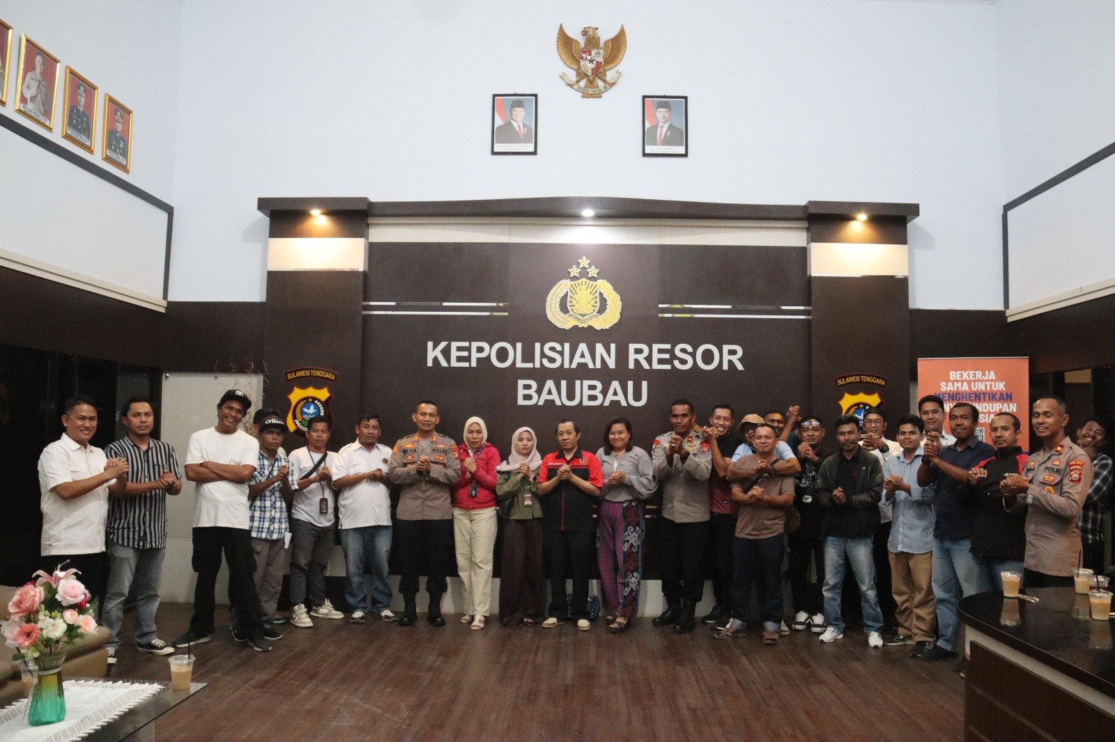 Kapolres Baubau AKBP Noer Alam Minta Maaf ke Wartawan, Oknum Anggota Diamankan ke Polda Sultra