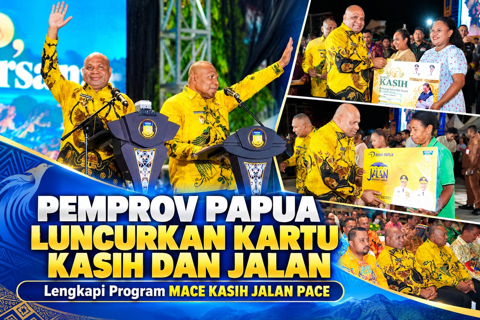 Pemprov Papua Luncurkan Kartu KASIH dan Kartu JALAN, Lengkapi Program MACE KASIH JALAN PACE
