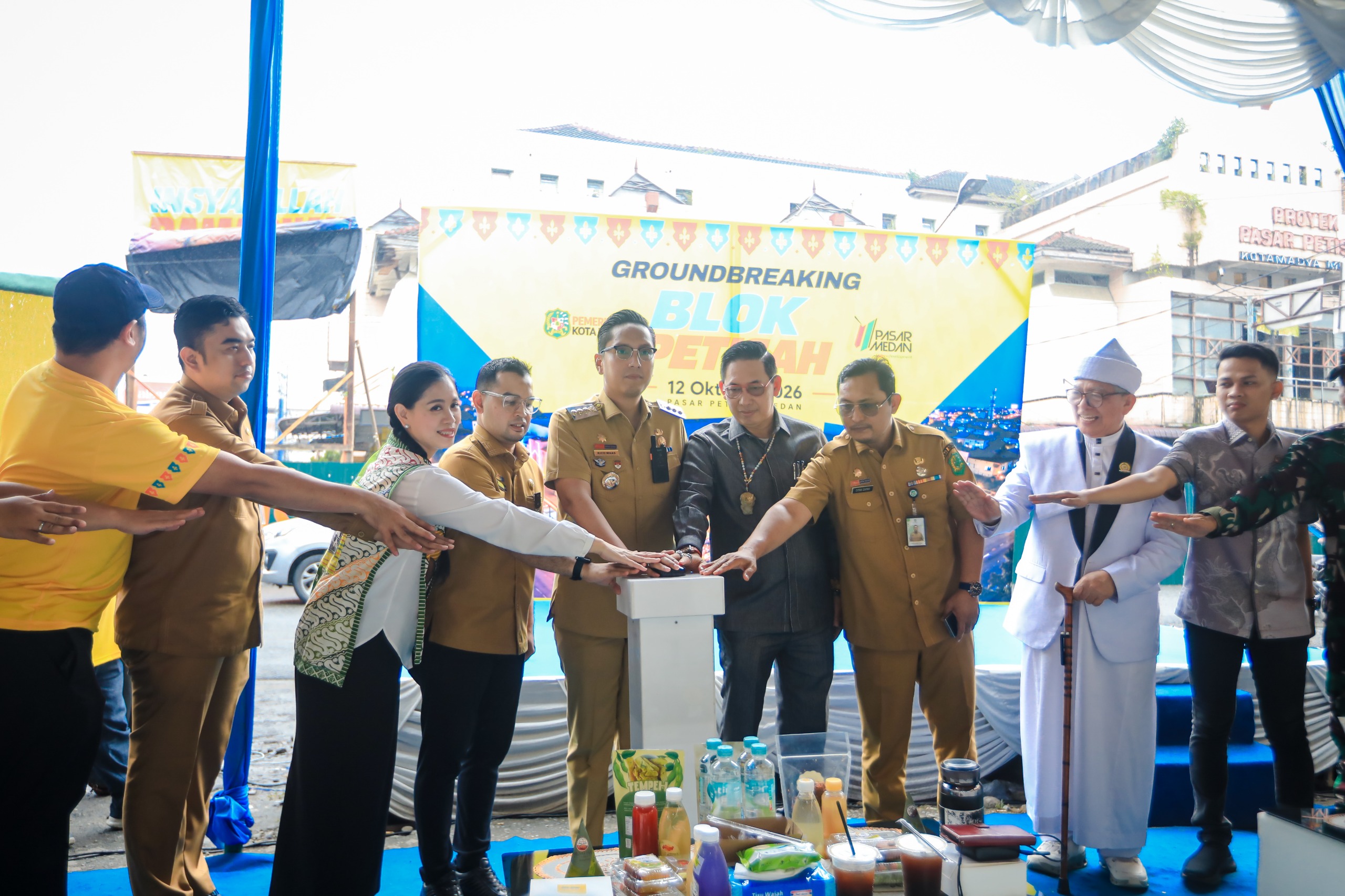 Wali Kota Medan Resmikan Groundbreaking Block Petisah, 200 UMKM Bakal Isi Pasar Kreatif Tanpa APBD