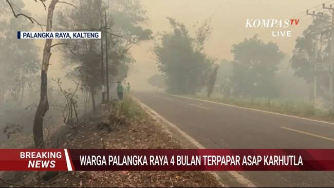 Kabut Asap Karhutla Kembali Menebal di Palangka Raya, 10.400 Warga Terkena ISPA dan Siswa Berpotensi Ujian Daring