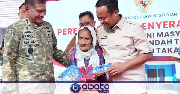 Gubernur Sulsel Serahkan 40 Rumah Layak Huni di Takalar, Dibangun 4 Bulan Bersama Kodam XIV/Hasanuddin