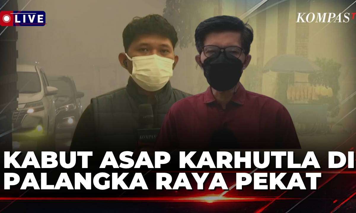 Karhutla Gambut Palangka Raya Meluas, Asap Kuning Selimuti Jalan Mahir Mahar